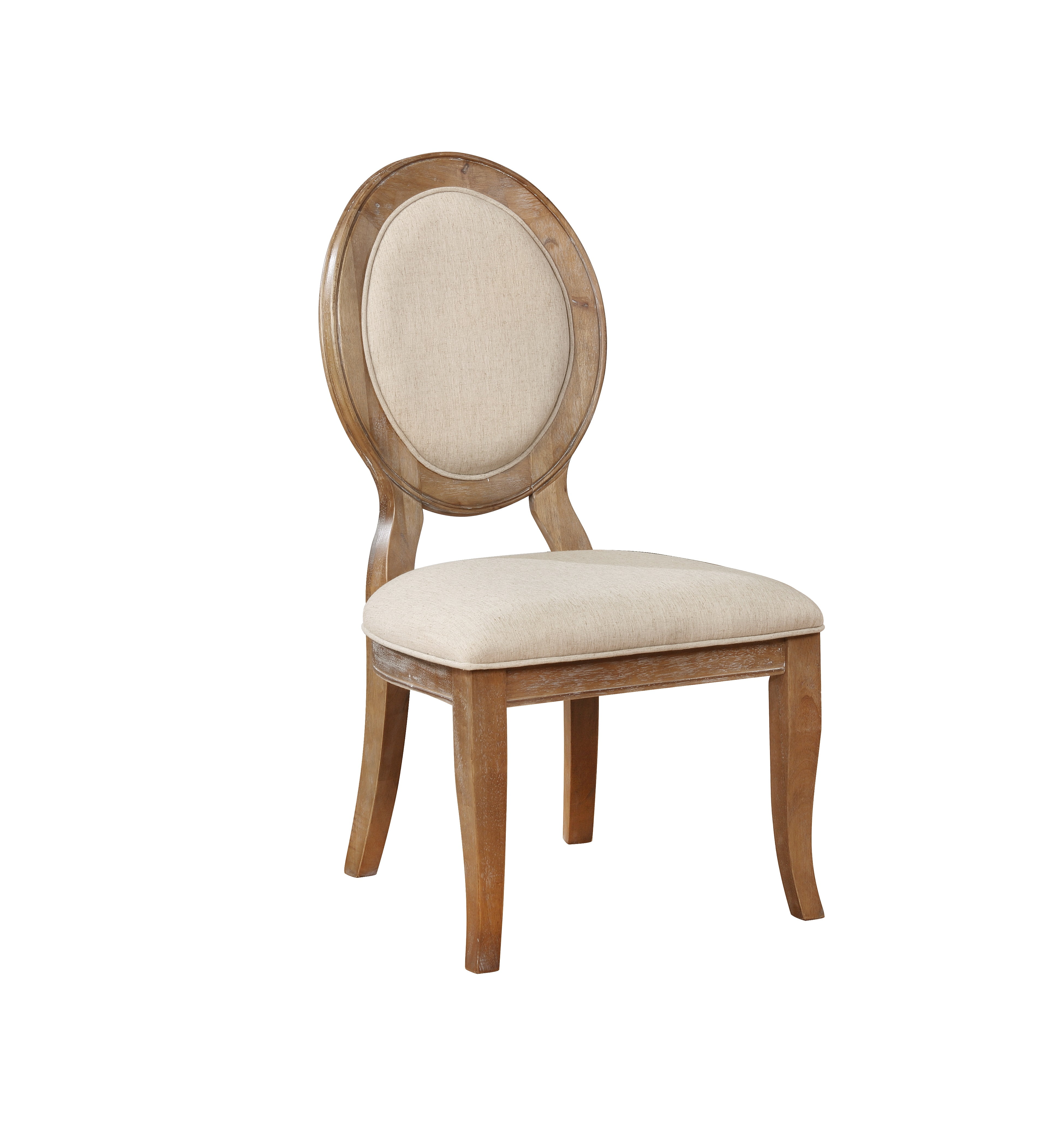 Powell Lenoir Dining Side Chair, Set of 2, Wirebrushed Oak