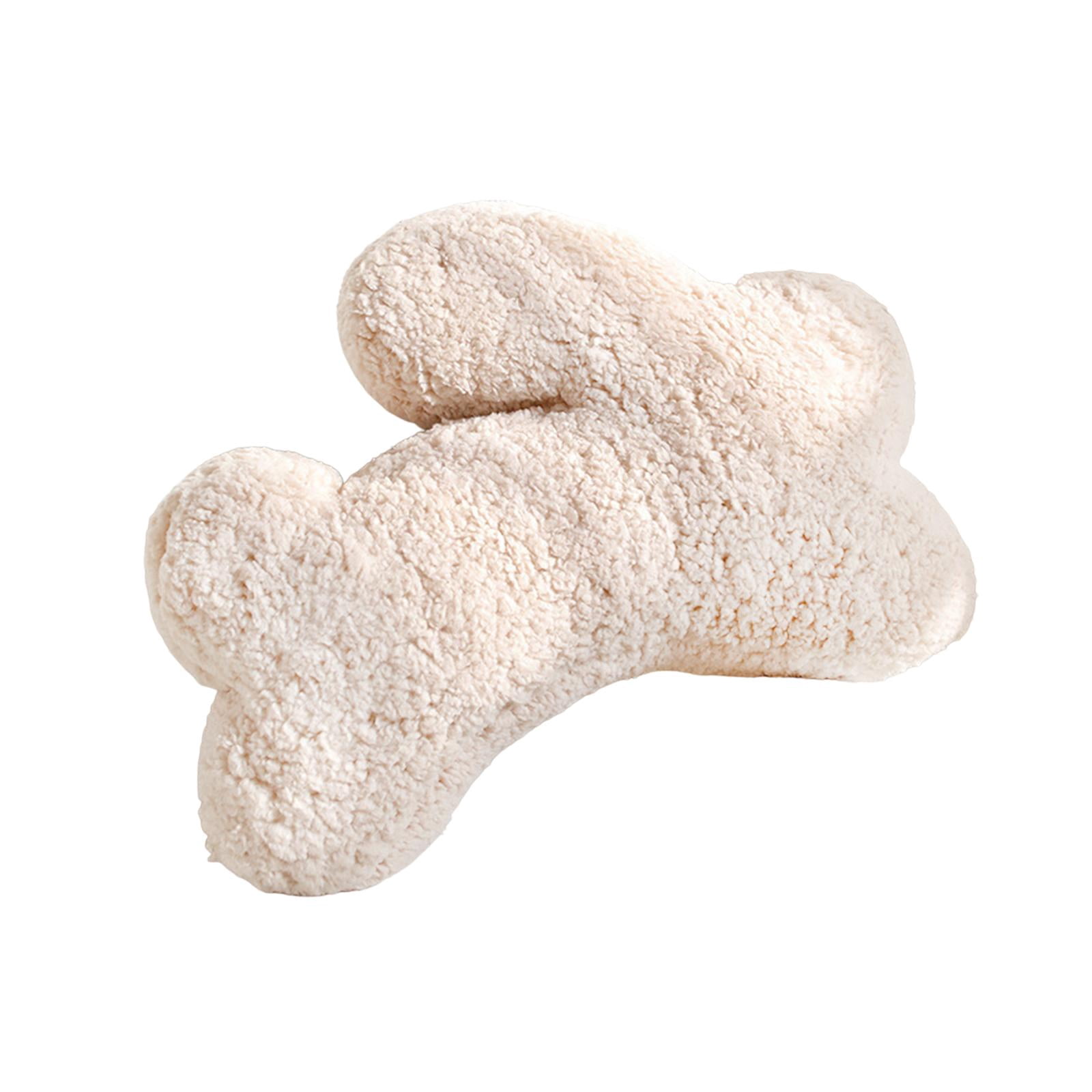LeeQinersw Silhouette Rabbit Plush Toy Throw Pillow Stuffed Comfortable Super Soft for Kids Light Coffee