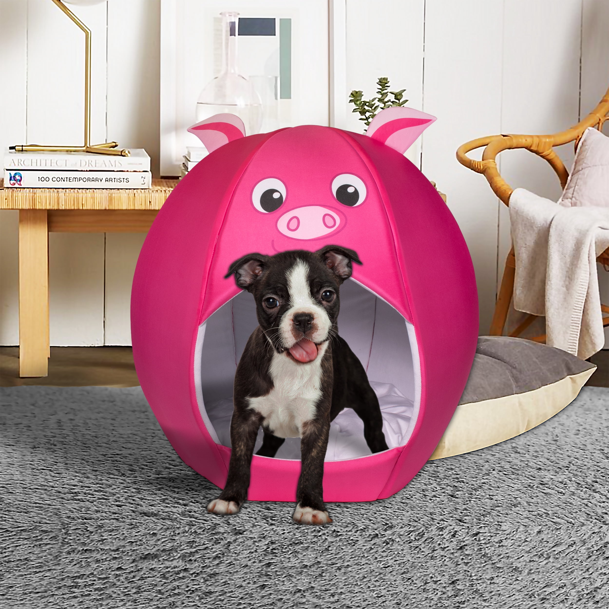 Maccabi Art Pig- Igloo Pet Bed for Dogs, Cats - Medium