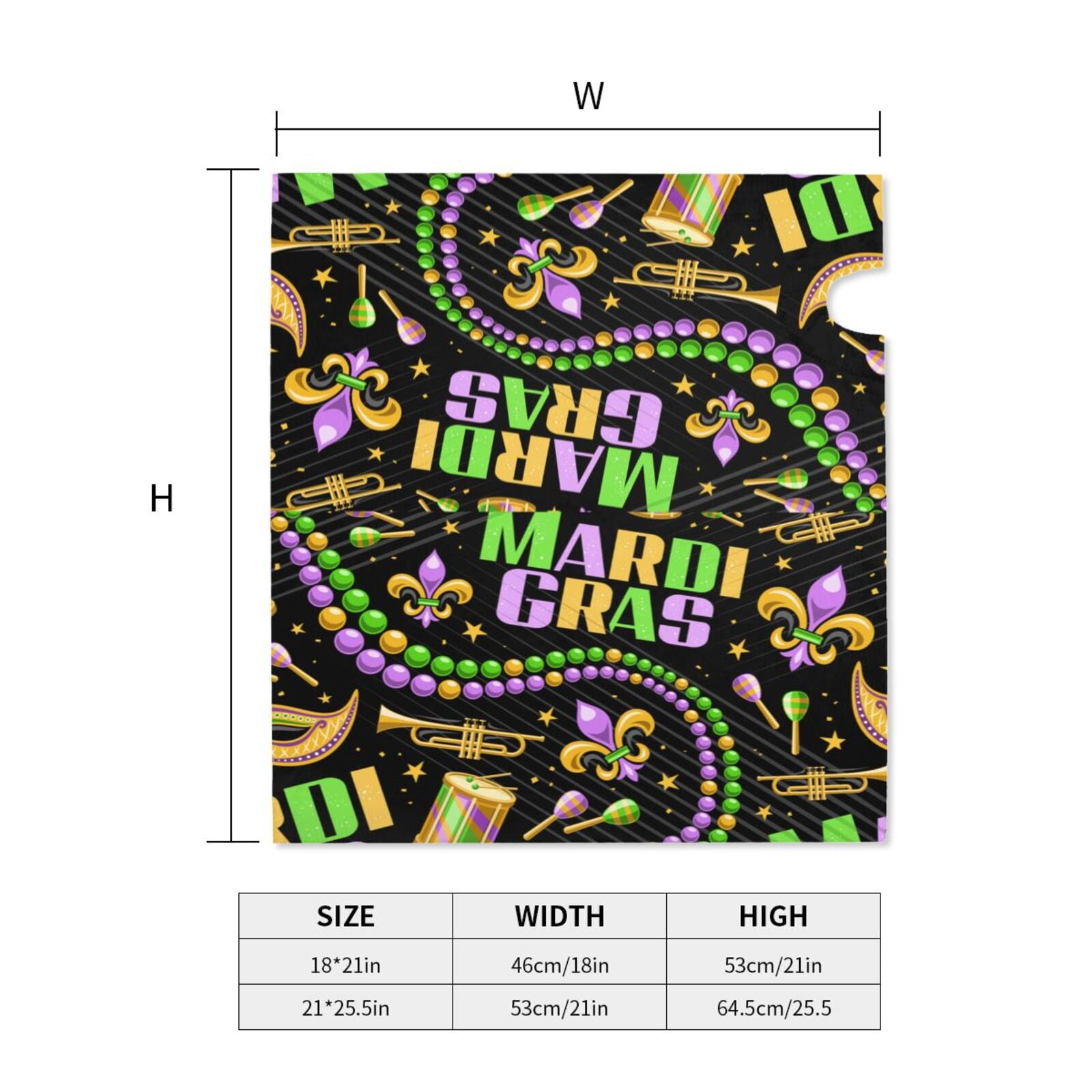 Rateoe Mardi Gras3 Printed Mailbox Covers - Easy to Install Fall, Winter, Spring, Summer Mailbox Cover - Weather and UV-Resistant Mailbox Decor - Mailbox Magnetic Covers-21x18 in