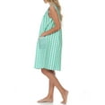 thumbnail image 4 of Ezi House Dresses for Women with Pockets - Moo Moos Gingham Dress - House Coat Sleevless Zipper Duster Dress - Medium to Plus Size,M,Green, 4 of 9