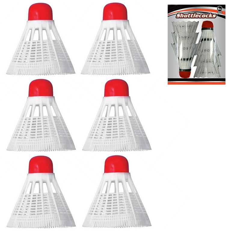 WHiZZ Volanti Da Badminton In Nylon Per Esterni E Interni - 6 Palline Resistenti Con Testa In Sughero, Tubo Pratico - 3