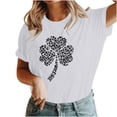 thumbnail image 4 of Haut Décontracté à Col Rond et Manches Courtes pour Femmes, Mode Imprimée, Polyester Spandex Confortable, T-Shirt Léger pour la Maison, 4 of 7