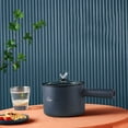 thumbnail image 6 of Hxlazmoo Multifunctional Electric Mini Hot Pot with Non-Stick Coating & Steam Rack - 900g Lightweight, Portable Design for Home, Dorm, Office, Multi-Color, 6 of 7