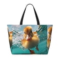 thumbnail image 2 of Kdxio Underwater Swimming Duck for Beach Bag for Women Large Beach Tote Bag Waterproof Sandproof Swim Bag with Zipper Pockets Beach Vacation Travel, 2 of 7