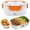 Orange, variant on HWHCGZ 1Pc Electric Lunch Box Food Warmer 2 in 1, Leak proof, Lunch Heating Microwave for Truckers with Removable Stainless Steel Container 1.5 L, 110V/12V,Green,Plastic Inner Pot