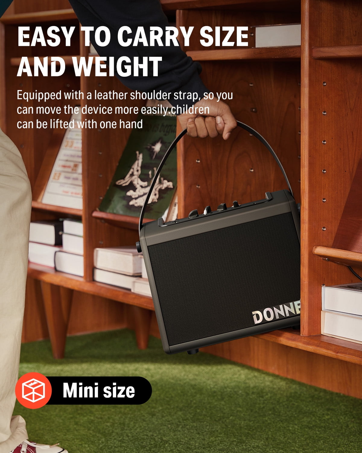 Donner Electric Drum Amp, 20W Mini Wireless Beginner Electronic Drum Amplifier Keyboard Speaker for Home Practice Oudoor