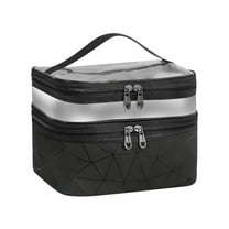 Double Layer Travel Makeup Bags - Versatile Organizer for Toiletries Cosmetics and Beauty