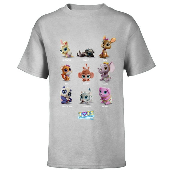 Disney Junior T.O.T.S. Characters - Short Sleeve T-Shirt for Kids -Customized-Athletic Heather
