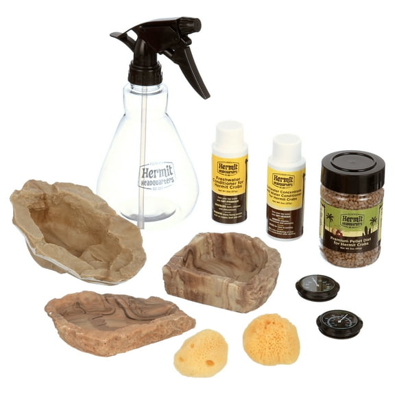 Fluker's Hermit Crab Starter Kit, Including Necessary Essentials for Hermit Crab Habitats