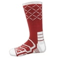 thumbnail image 1 of Brybelly SSOC-009L Chaussettes de Compression de Basket-Ball&44; Rouge et Blanc - Grande, 1 of 6