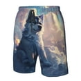 thumbnail image 4 of Pofeuu Cloud Wolf Prin Men's Swim Trunks Quick Dry Bathing Suit Swimming Board Shorts Mesh Lining Beach Swimwear-X-Large, 4 of 6