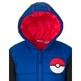 thumbnail image 5 of Pokemon Zip-Up Comfortable, Puffer Jacket (Boy's), Size 10-12, 5 of 5