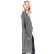 thumbnail image 2 of Suéter largo a la rodilla AMAD Casual para mujer color gris Talla XL, 2 of 4