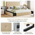 thumbnail image 5 of Sha Cerlin Beige Queen Fabric Platform Bed Frame with 4 Storage Drawers & Adjustable Headboard, Adult, 5 of 7