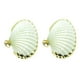 thumbnail image 2 of Pendientes colgantes chapados en oro natural (2 unidades/paquete) Cáscara, 2 of 7