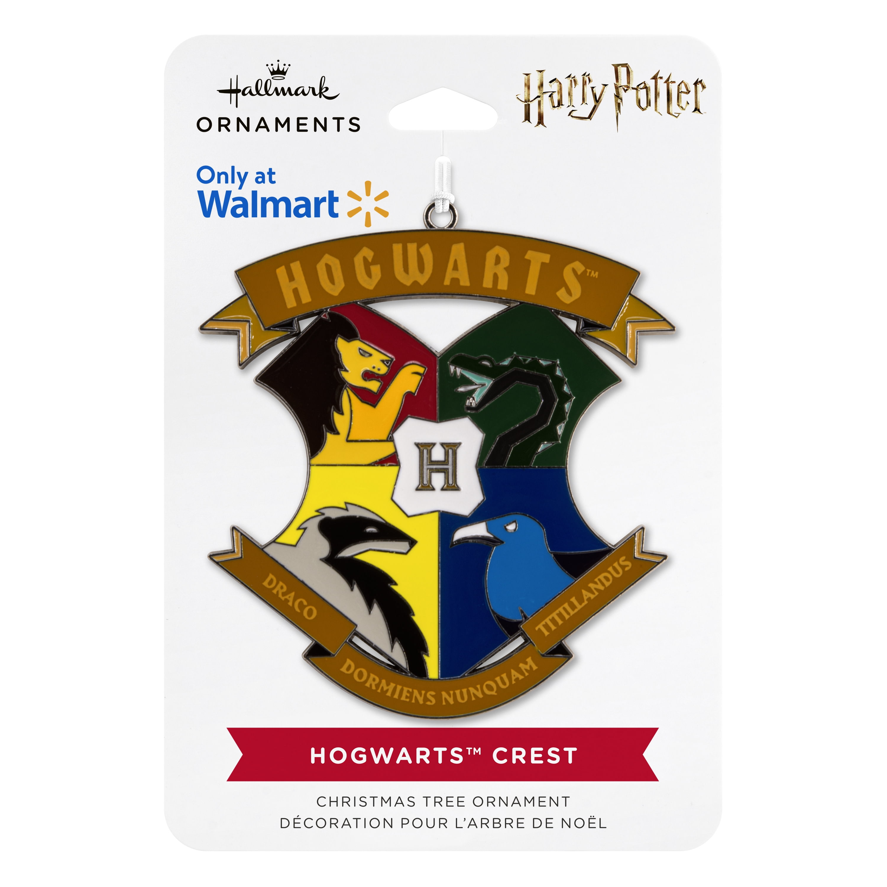 Hallmark Christmas Ornament (Harry Potter Hogwarts Crest, Metal), 1 Count