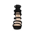 thumbnail image 6 of BLISSFUL STEP Women's Platform Strappy Stiletto Heels Sandals Black 10, 6 of 7