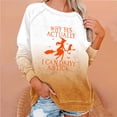thumbnail image 4 of WREESH Halloween Sweatshirts Women Casual Full Sleeve Round Neck Tops Loose Blouse Print Graphic Sweatshirt White, 4 of 5