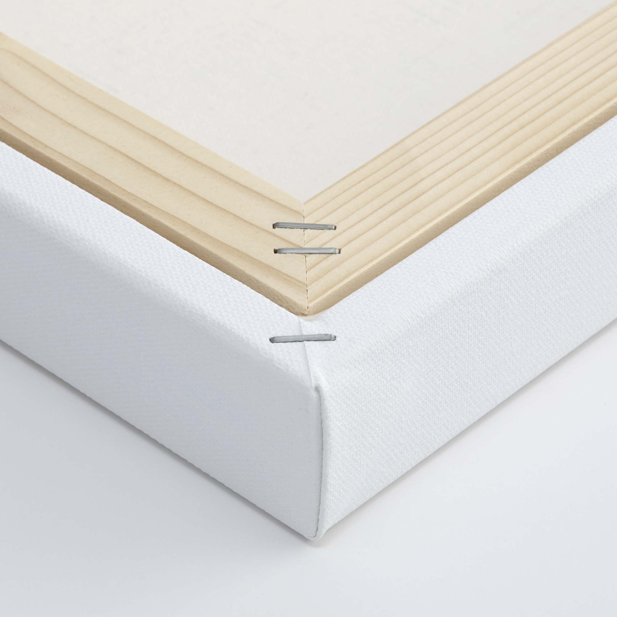 The Edge Eco-Friendly Recycled Cotton Stretched Canvas for Painting - 11x14" Box of 3 - Medium-Textured, Triple Acrylic Primed All Media Painting Canvas, 320gsm, 1-1/2 in. Deep Pine Stretchers