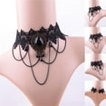 thumbnail image 3 of Yesbay Vintage Black Rhinestone Chain Lace Choker Necklace Punk Rock Gothic Party Jewelry-, 3 of 7