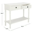 thumbnail image 3 of SAFAVIEH Allura Distressed White Wood Console Table with Drawer (35.5 in. W x 13 in. D x 29.5 in. H), 3 of 14