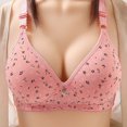 thumbnail image 2 of asdoklhq Bras for Women Plus Size Clearance,Woman's Printing Gathered Together Daily Bra Underwear No Rims, 2 of 3