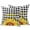 Yellow Black White, variant on Sunflowers Outdoor Pillow Covers 20x20 Set of 2,Waterproof Patio Throw Pillowcase Protectors,Yellow Plaid Sunshine Vintage Country Bee Decorative Pillow Shams Cushion Covers for Seat Bed Couch Sofa