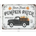 thumbnail image 2 of Metal Tin Sign Welcome to Our Pumpkin Patch Farmhouse Tin Sign Metal Aluminum Sign Vintage Wall Decor Retro Poster for Bars Restaurants Cafes Pubs Home Decoration 12"x16", 2 of 5