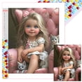 thumbnail image 1 of Con Cuentas Cuadradas 5D DIY Niña Sosteniendo Animal Del 35x45cm, 1 of 9