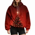 thumbnail image 3 of Pet Pouch Hoodie for Women, Christmas Tree Pullover Sweatshirt with Cuddle Pouch Dog Carrier Pocket, 3 of 5