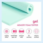 Best Price Mattress 4 Cooling Gel Ventilated Memory Foam Mattress Topper, King