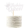 thumbnail image 1 of Adorno para tartas con purpurina plateada de Arthsdite Birthday Queen, 1 of 7