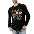thumbnail image 1 of Blusas y camisas de manga larga con cuello redondo para hombre, ropa deportiva para el hogar, pijamas, camisetas de color liso, blusa deportiva para hombre, poliéster, 1 of 5