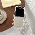 thumbnail image 2 of Case for Samsung Galaxy Z Flip 6, Cute Beautiful Colorful Flowers Pattern Design Curly Wavy Frame Girls Women TPU Phone Cover with Wrist Chain (with Chain), 2 of 8