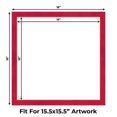 thumbnail image 2 of Cherry Red Suede Picture Frame Mat for 18x18 Frames - Fits 16x16 Photos - 50 Mats, 2 of 7