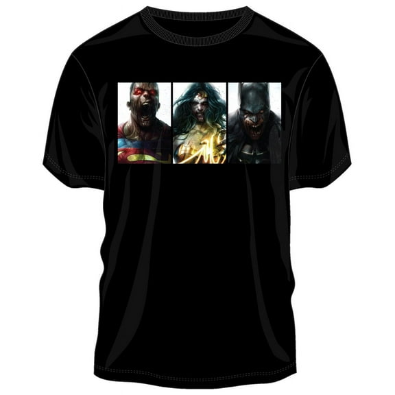The Justice League Deceased Heroes Crew Neck Short Sleeve Men's Black T-shirt-XXL