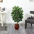 thumbnail image 4 of Nearly Natural 44" Plastic Ficus Tree Artificial Plant with Decorative Planter, Green, 4 of 5