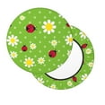 thumbnail image 2 of Bingfone Daisies And Ladybugs Padded Round Bar Stool Cover Cushion with Elastic Fabric Round Chair Seat - Daisies And Ladybugs, 2 of 7
