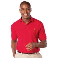 thumbnail image 1 of BlueGeneration Mens Short Sleeve Superblend Pique With Pocket - Red 3 Extra Large Solid, 1 of 1