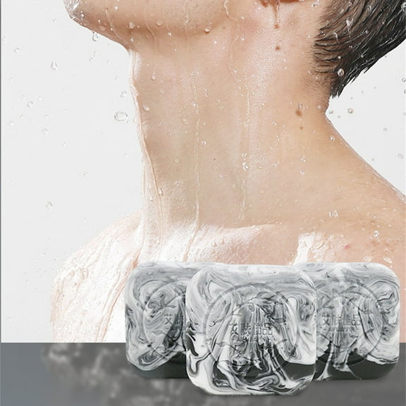 SDJMa Natural Charcoal Soap Bar, Black Soap for Face & Body Cleanse, Handmade Bamboo Charcoal Soap with Coconut Oil, Gentle Cleanser Soap for Men Women All Skin Types