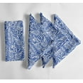 thumbnail image 1 of Vargottam Blue Cotton Muslin Napkins - Set of 12, 20x20 Inches, Taupe with Floral, Ideal for Spring and Summer Gatherings, Parties, and Everyday Use - Machine Washable, 1 of 7