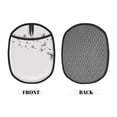 thumbnail image 2 of Pofeuu Dandelion Blowing In The Wind Print Silicone Pot Mat Mitten With Hanging Loop Heat Resistant Oven Mitts Non-Slip Bbq Baking Smoking Potholders, 2 of 7