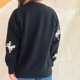 thumbnail image 5 of Ailaofu Women's Bow Sweatshirt Rhinestone Long Sleeve Crew Neck Loose Tops, 5 of 6