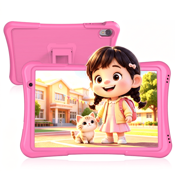 Tedpee Kids Tablet 10 inch, Android 14, Quad-core, Educational Tablet for Kids, 32GB ROM, 1TB Expansion, Parental Control Function(Pink)