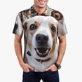 thumbnail image 1 of Fotbe Realistic Cute Puppy Camiseta Polo de Golf para Hombre con Estampado – Camisa Deportiva Transpirable con Cuello Abotonado-Small, 1 of 6