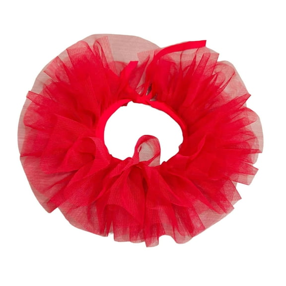 Toddler Girls Adjustable Clown Mesh Neck Ruff 3 Layers Tulle Ruffle Collar Shawl for Prom and 1920s Themed Celebration