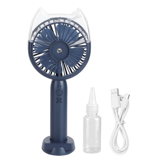 Mini Handheld Fan Portable USB Rechargeable Misting Air Cooling Humidifier Fan Handheld Desktop Fan with Mobile Phone Holder for Home Office Travel Outdoor School