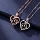 thumbnail image 4 of Collar de proyección en forma de corazón de plata 925 100 palabras de corazón femenino Te amo cadena de clavícula, 4 of 6
