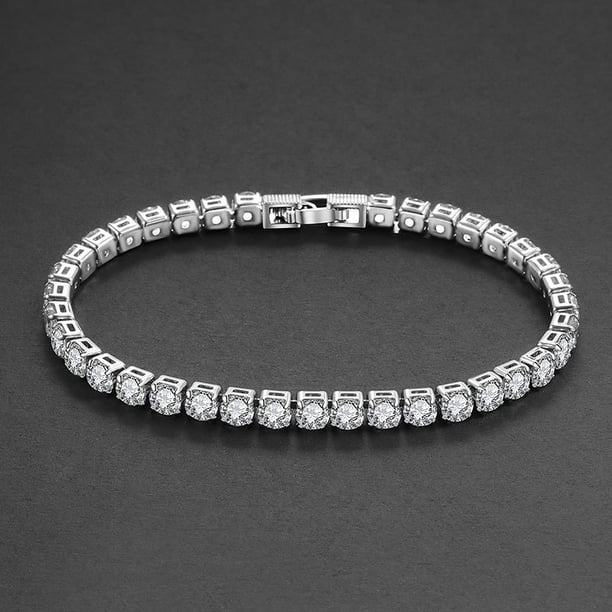 Pulsera de joyería con logo PAN S925 for mujer, pulseras con dijes, brazaletes de cuentas DIY, circonita cúbica 5A, regalos en capas de plata for ella